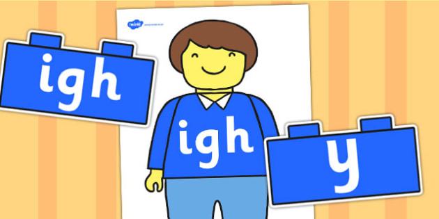 Lego Man Igh Sound Family Cut Outs teacher Made 