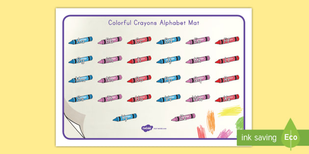 Colorful Crayons Alphabet Mat (teacher made)