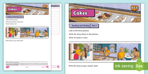 A2 Key (KET) - Reading and Writing Part 7 - (Cakes)
