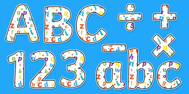 Alphabet Themed Display Letters and Numbers Pack