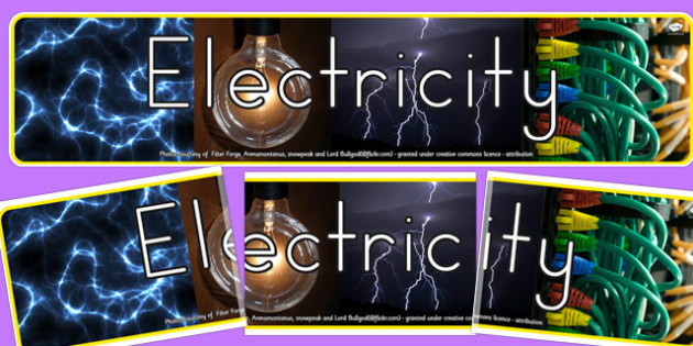 Electricity Photo Display Banner (teacher made)