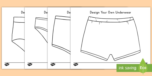 Design Your Own Underwear Coloring Sheets (teacher made)