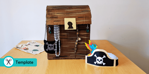 Pirate Week Day 4: Cardboard Treasure Chest Tutorial - Create in