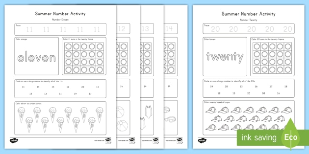 tracing numbers 11 20 activity resources twinkl usa