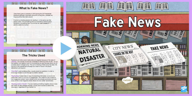 Teacher INSET What Is Fake News? PowerPoint