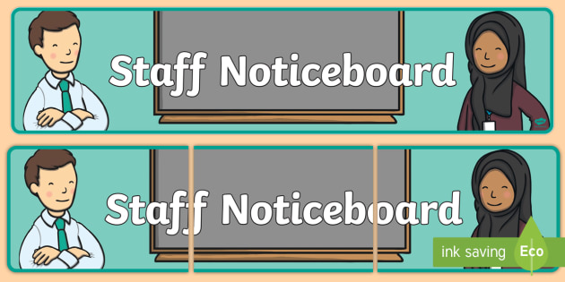 Staff Noticeboard Display Banner Teachers Noticeboard Display Banner