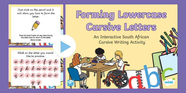 Writing In Cursive | Forming Cursive Letters PowerPoint