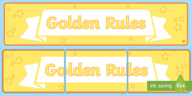 Golden Rules Display Banner Teacher Made
