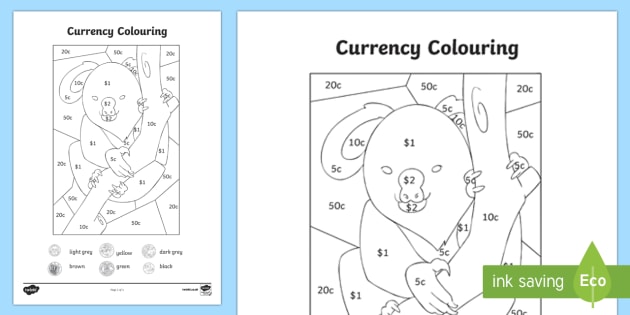 Download Australian Currency Colouring Page-Australia (teacher made)