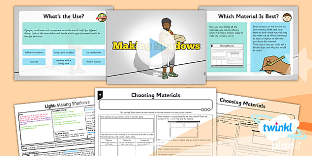 Light And Shadow Science Lesson Year 3 Lesson Pack 5