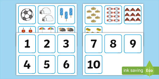 1〜10 数と数字の組み合わせゲーム - 幼児の数字遊び教材