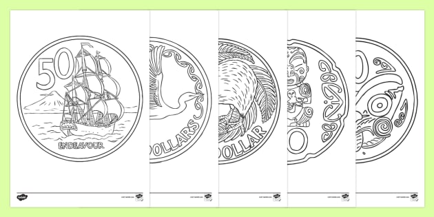 Download NZ Coins Colouring Page (teacher made)