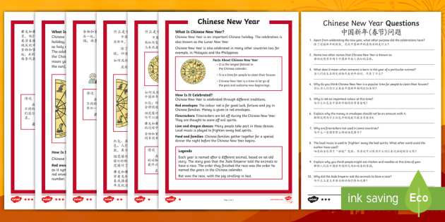 ks1 chinese new year differentiated reading comprehension activity