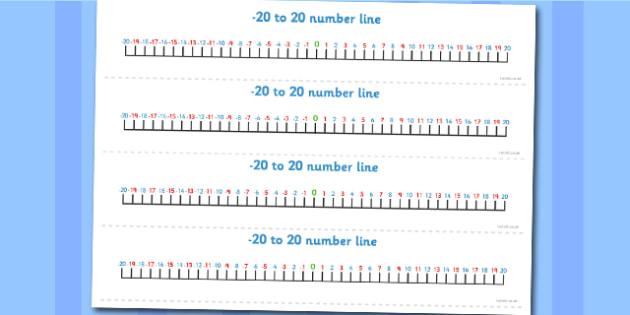 number line 20 to 20 twinkl teaching resources