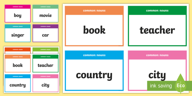common and proper nouns interactive card game teacher made