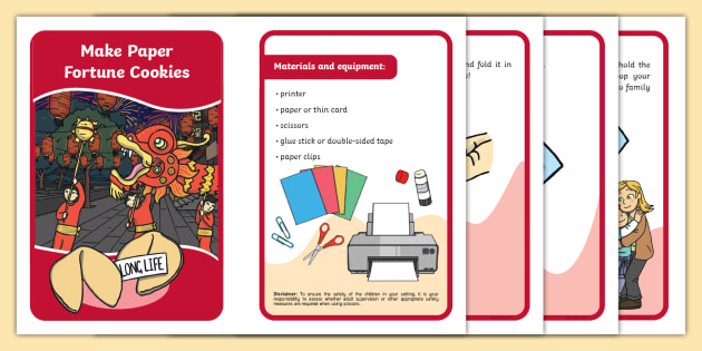 Blank Fortune Cookie Template - Chinese New Year - Parents