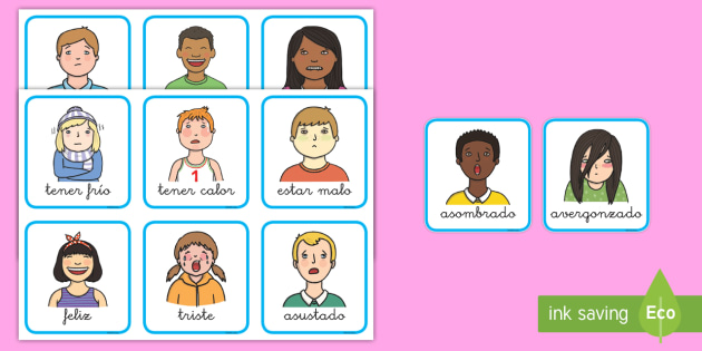 Tarjetas de vocabulario: Las emociones