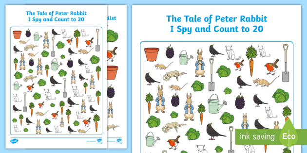 The Tale of Peter Rabbit I Spy and Count Activity to 20