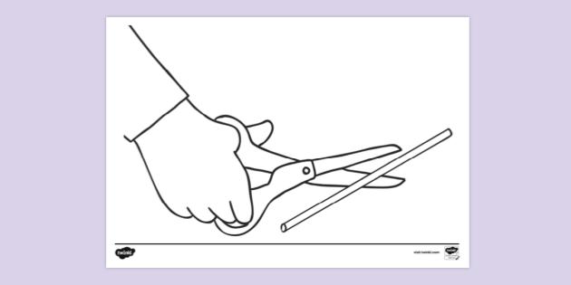 Party Blower Craft Instructions Step Four Colouring Sheet