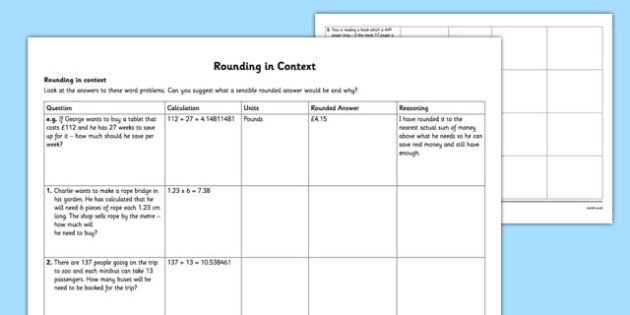 Rounding Questions | twinkl.co.uk