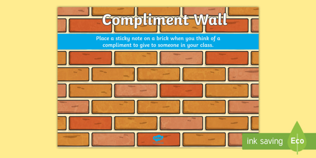 Compliment Wall Display Poster Teacher Made