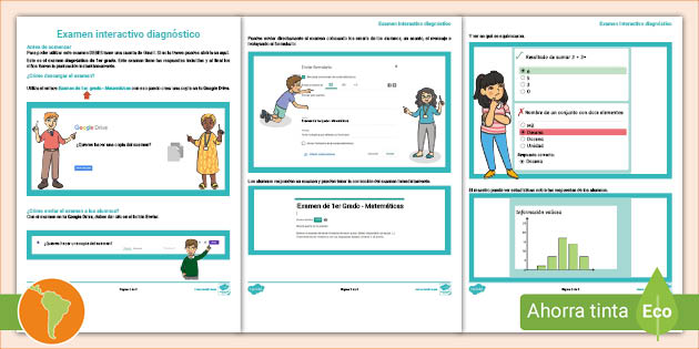 Examen Interactivo 1er Grado Matematicas Formularios Google