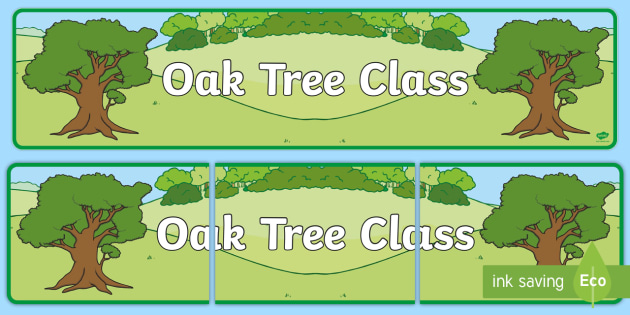 Free Oak Tree Themed Classroom Display Banner