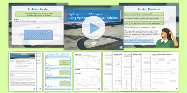 Pythagoras in 2D Shapes Lesson 4: Solving Problems Using Pythagoras