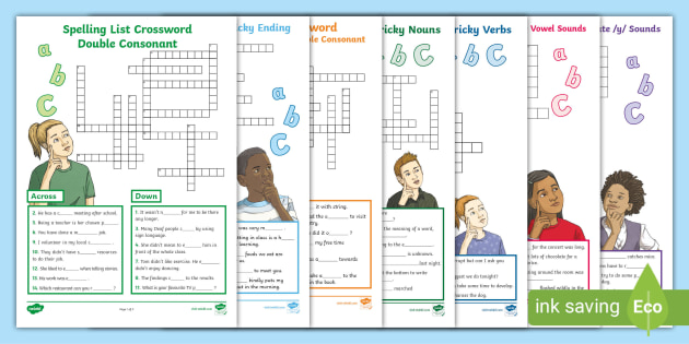 Year 5-6 Spelling List Crossword Pack