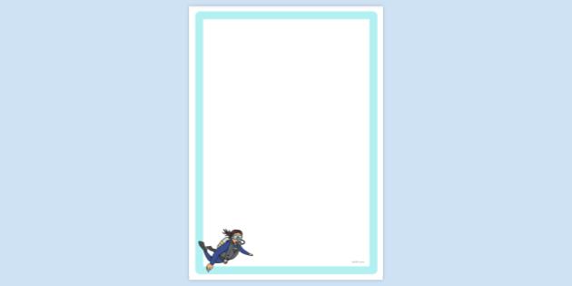 FREE! - Simple Blank Scuba Diver Page Border (Teacher-Made)