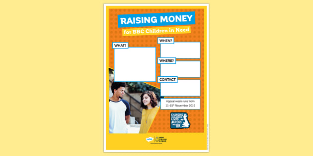 Secondary BBC Children in Need Display Poster