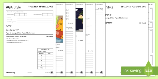 AQA Geography Paper 1: Living with the Physical Environment