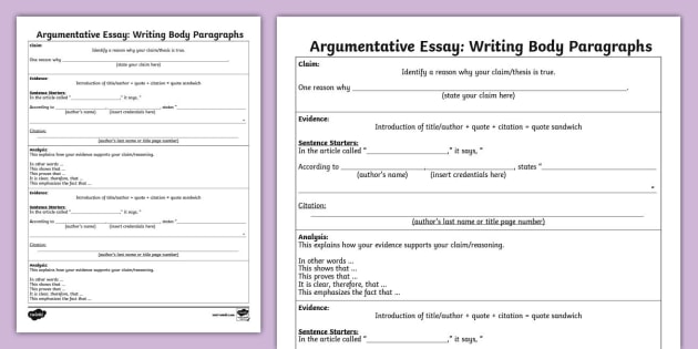 Argumentative Essays Grade 6 | twinkl.com