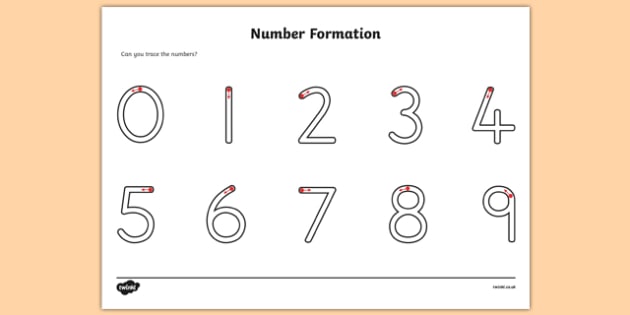 FREE Number Formation Worksheet (Teacher Made)