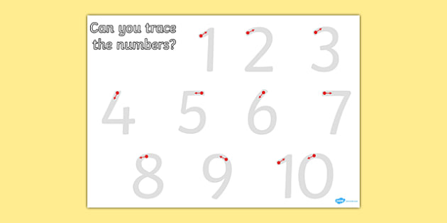 Formation Of Numbers Worksheet