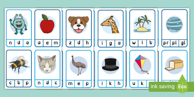 Visual Cue Phonics Peg Cards (teacher made)