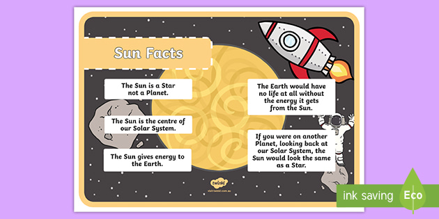 Sun Facts Display Poster (teacher made)