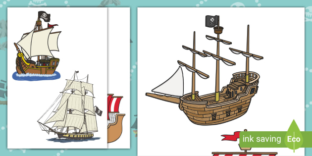 Pirate Ship Display Cut-Outs