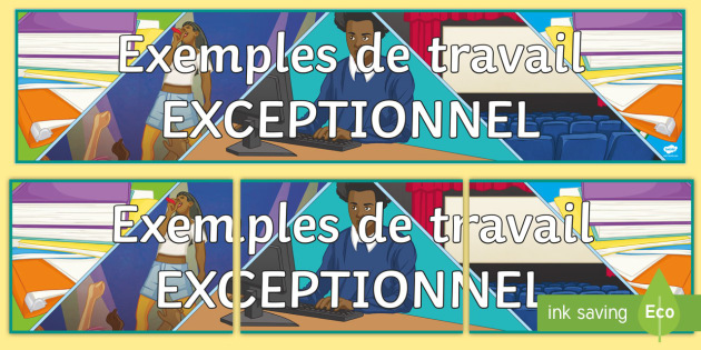 Examples Of Outstanding Work Display Banner Motivation French