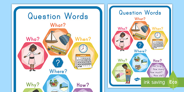 Wordwall question words for kids