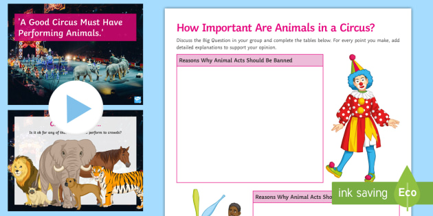 'A Good Circus Must Have Performing Animals.' Debate Pack