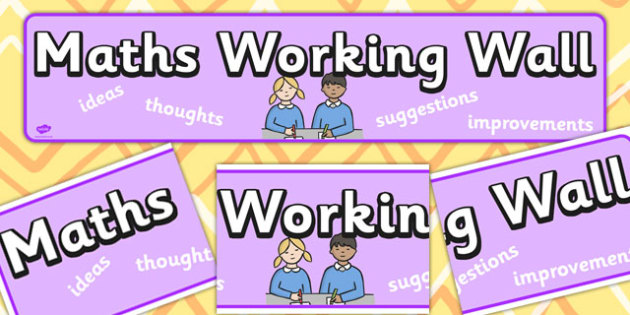 Maths Working Wall Display Banner Teacher Made