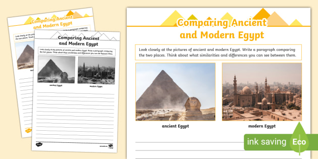 Compare Ancient and Modern Egypt Worksheet