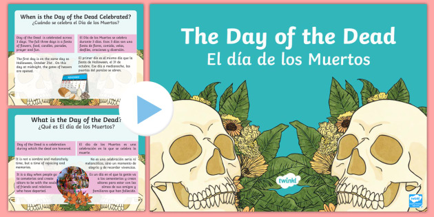Paleto Instantáneamente misil Mexican Day of the Dead Information PowerPoint English/Spanish