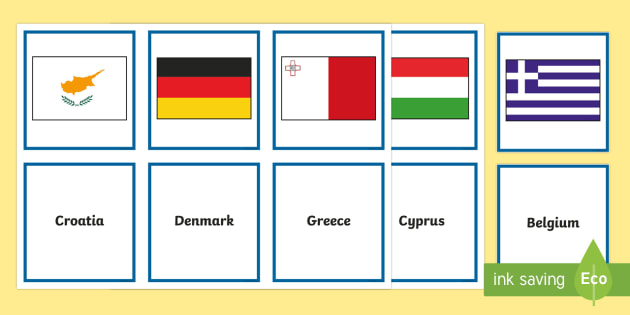 Match the flags