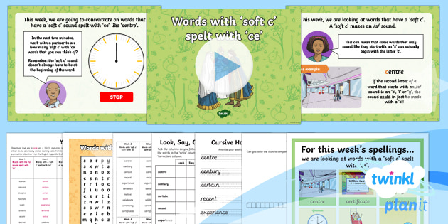 PlanIt Spelling Y4 Term 2B W2: 'ce' Words Spelling Pack