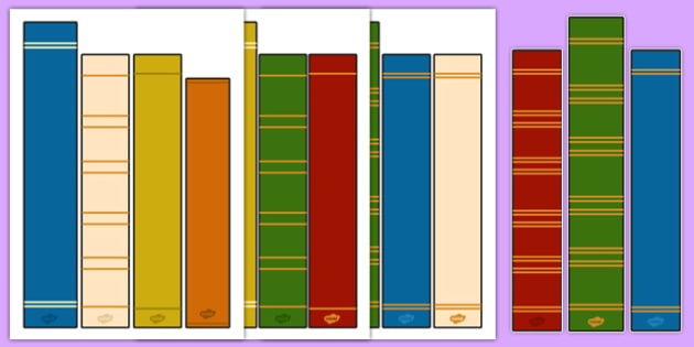 👉 Book Spines Display CutOuts