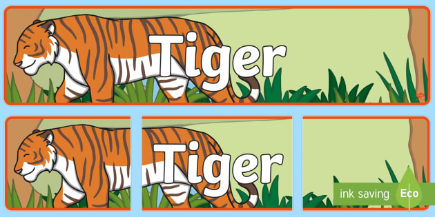 Tiger Display Banner Teacher Made