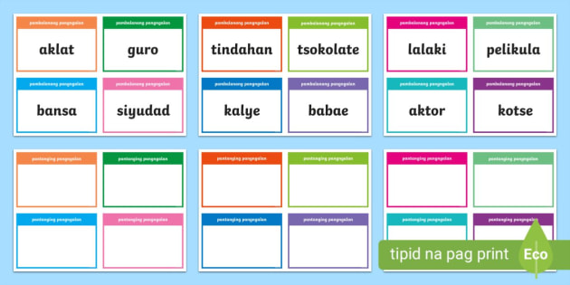 New Pangngalang Pantangi At Pambalana Flashcards Grade 1 Twinkl