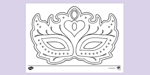 New Year Mask Colouring Sheet | Colouring | Colouring Sheets